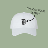 Custom Letter Embroidered Solid Hat (Old English Font)