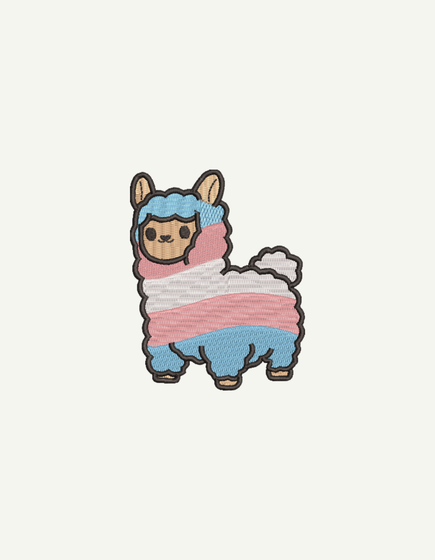 Trans Llama Embroidered Patch