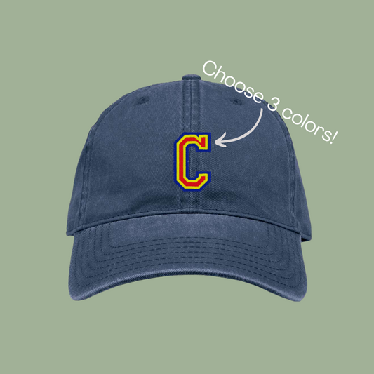 Custom Varsity Letter 3-Color Embroidered Vintage Hat